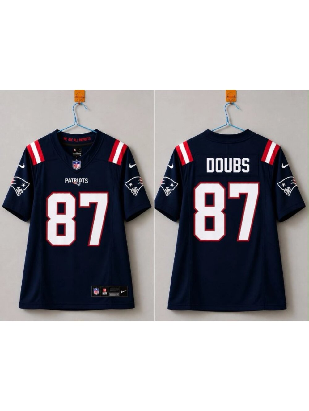 Romeo Doubs Navy Stitched Jersey Vapor
